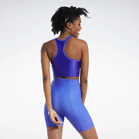 Reebok Cardi B One-Shoulder Crop Tank Top